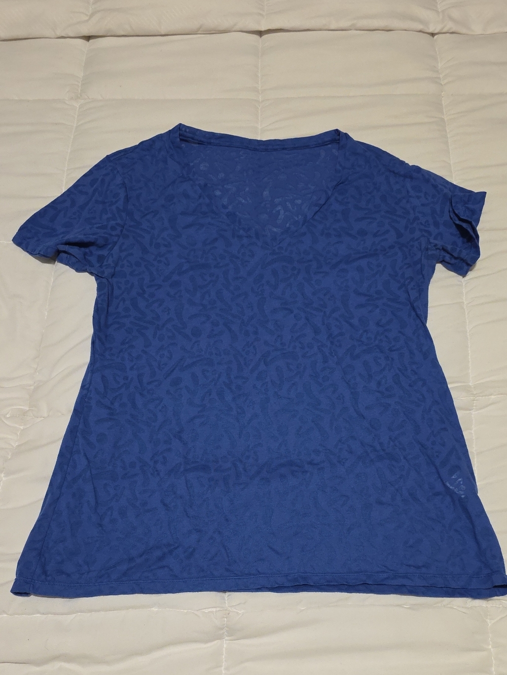 Zumba Fitness Royal Blue V-Neck Short Sleeve Tee XL